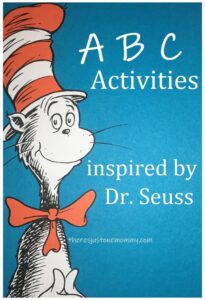 ABC activities with Dr Seuss books