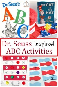 alphabet activitites inspired by Dr Seuss books