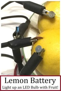 how to light an LED bulb with lemons