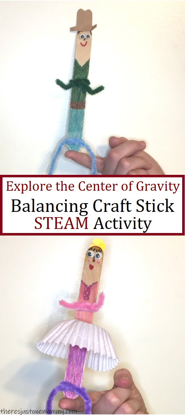 make a craft stick balance on its end with this STEAM activity