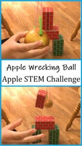 STEM activity with apples